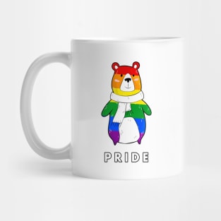 Pride Bear Wearing a Scarf Mug